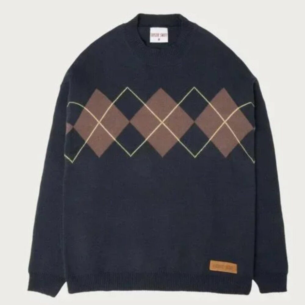 Official Red Taylor's Version Argyle Crew Neck Sweater XL